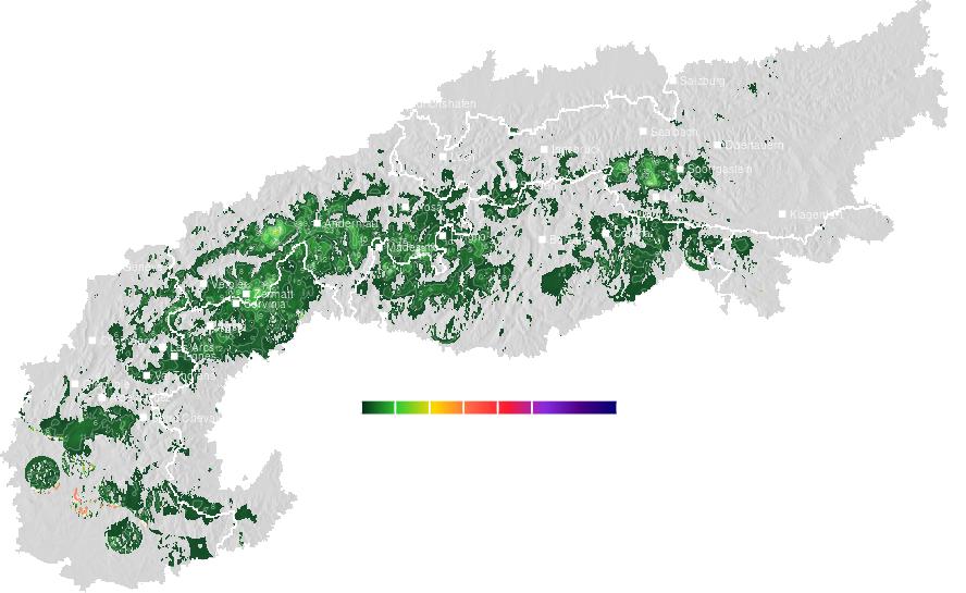 Fresh snow map