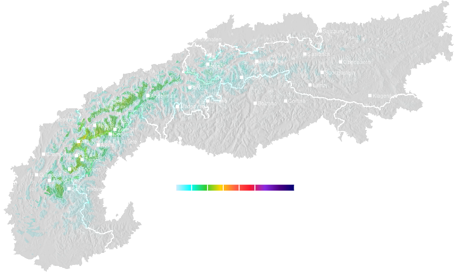 Snow accumulation today