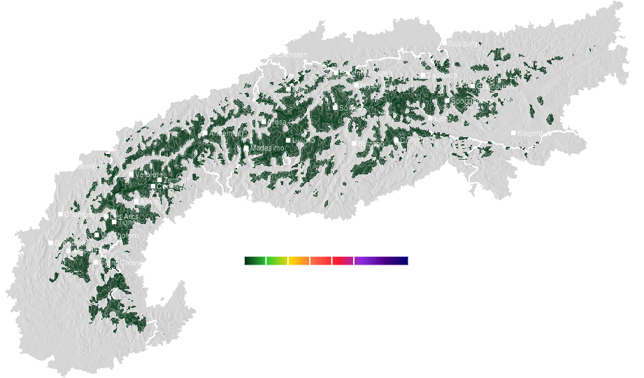 Snow accumulation today