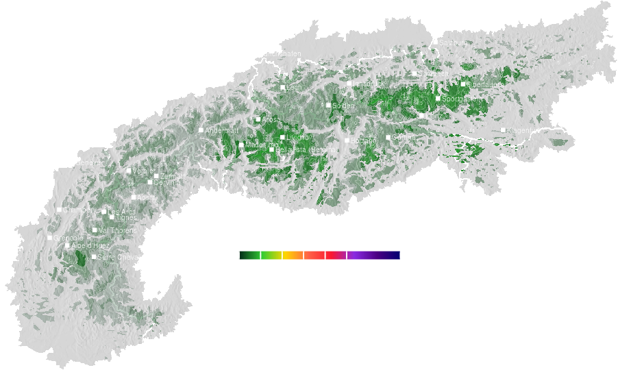 Snow accumulation today