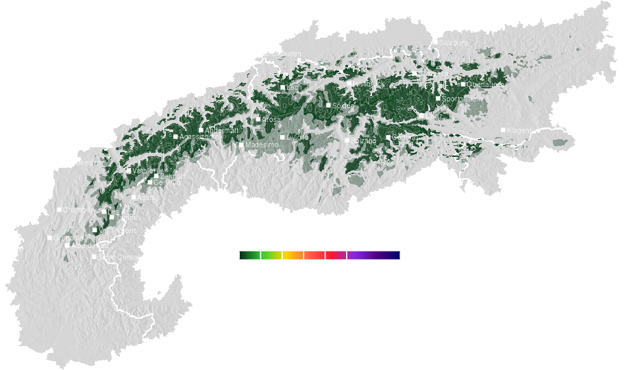 Snow accumulation today